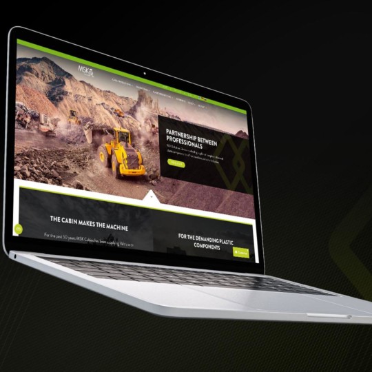 MSK Groupin verkkosivusto kannettavan tietokoneen näytöllä